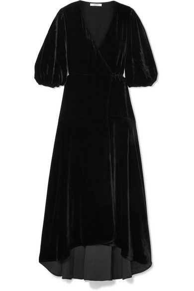 Ganni black wrap dress ...